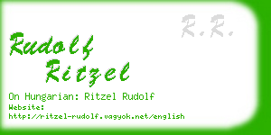 rudolf ritzel business card